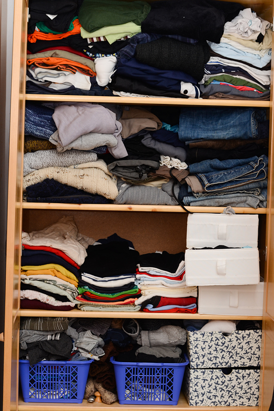 En garderob kan ha mer än 100 plagg