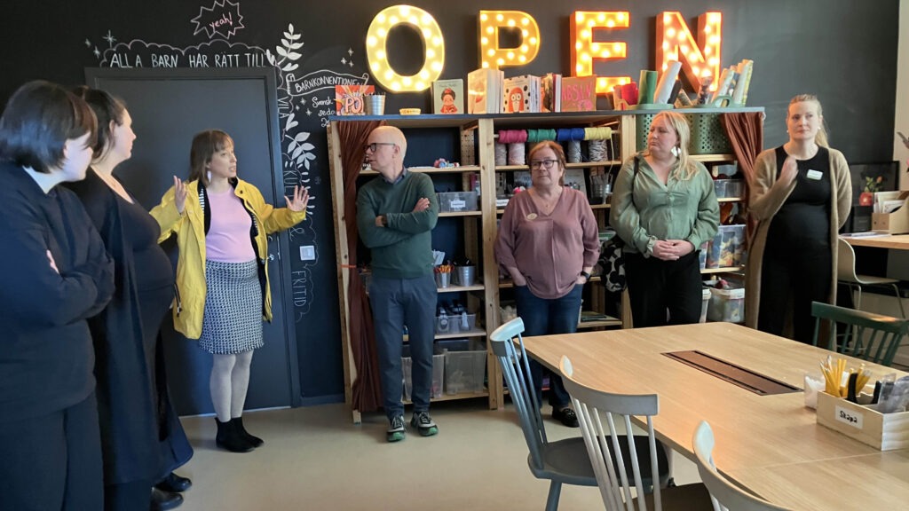Studiebesök på Borås Kulturskola under intressentgruppsmötet. 