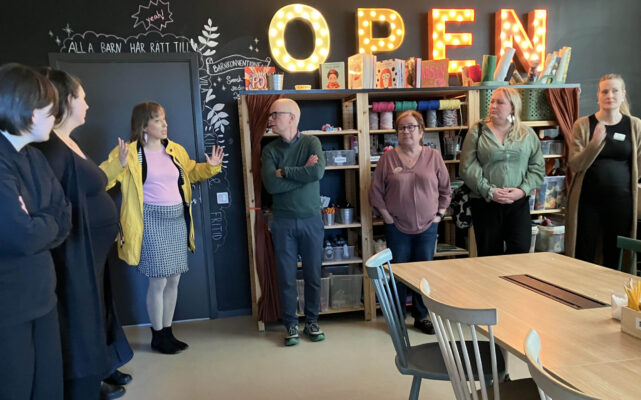 Studiebesök på Borås Kulturskola under intressentgruppsmötet.